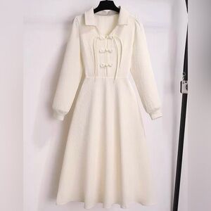 mid-length white dress New with Tag